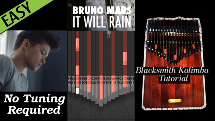 It Will Rain By Bruno Mars Kalimba Tabs