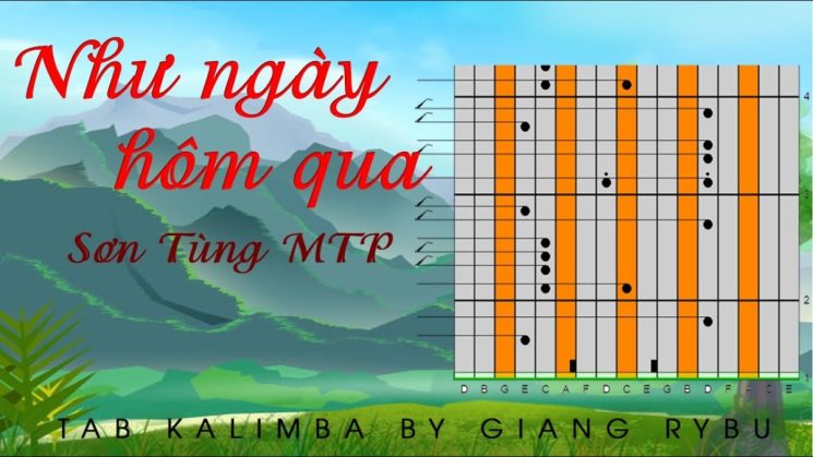 Như Ngày Hôm Qua By Sơn Tùng M-TP Kalimba Tabs