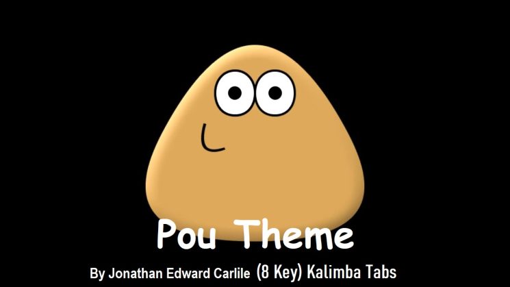 Pou Theme - 8 key kalimba Kalimba Tabs Letter & Number Notes